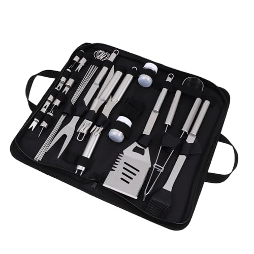 GARIOUANS Teiliges BBQ Utensilien aus Edelstahl mit Praktischem Oxford Tragetasche Langlebiges Grillbesteck für Outdoor Grillen Hitzebeständig Leicht zu Reinigen für Grillfans und von GARIOUANS