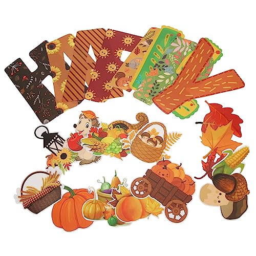 GARIOUANS Thanksgiving Bulletin Board Cutouts Set Bunte Herbst Dekoration Papier Teilig Klassenzimmer Pinnwand Herbstthema Papierfiguren für Festliche Thanksgiving GARIOUANS Thanksgiving Bulletin Board Cutouts Set Bunte Herbst Dekoration Papier Teilig Klassenzimmer Pinnwand Herbstthema Papierfiguren für Festliche Thanksgiving von GARIOUANS