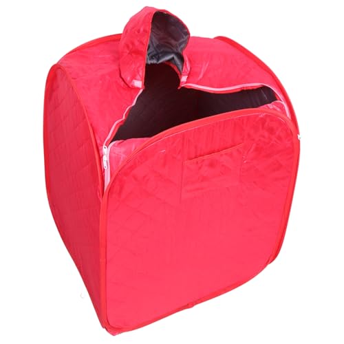 GARIOUANS Tragbares Faltbares Dampfschwitzzelt für Zuhause Leise Robust mit Stabilem Rahmen Einfache Installation Persönliches Vollkörper Sauna Spa Wiederverwendbar Rot GARIOUANS Tragbares Faltbares Dampfschwitzzelt für Zuhause Leise Robust mit Stabilem Rahmen Einfache Installation Persönliches Vollkörper Sauna Spa Wiederverwendbar Rot von GARIOUANS