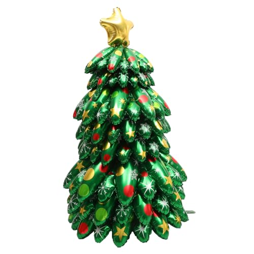GARIOUANS Weihnachtsbaumballons Weihnachtsdekorationen im Freien Weihnachtsbedarf Weihnachten aufblasbar Christbaumschmuck Garten Aufblasbares Baumdekor aufblasbarer Baum Aluminiumfolie Grün von GARIOUANS