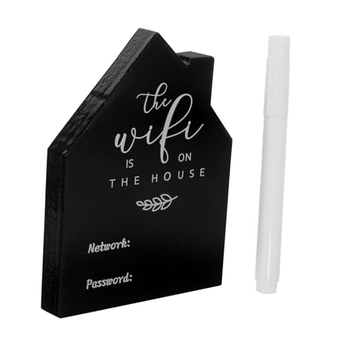 GARIOUANS Wlan Passwort Schild aus Holz Freistehendes Leicht zu Reinigendes Desktop schild mit Abwischbarer Oberfläche Praktisches Wlan Passwort Display für Gästezimmer Büro und Zuhause GARIOUANS Wlan Passwort Schild aus Holz Freistehendes Leicht zu Reinigendes Desktop schild mit Abwischbarer Oberfläche Praktisches Wlan Passwort Display für Gästezimmer Büro und Zuhause von GARIOUANS