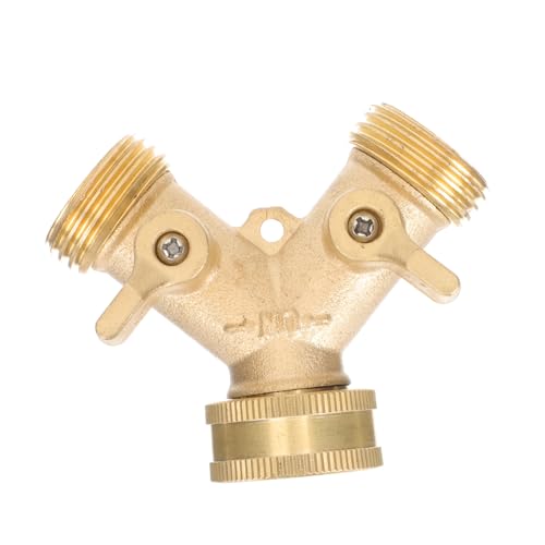 GARIOUANS Y Förmiger Messing Schlauchverbinder mit Absperrventil Robuster Garten Wasserschlauch Adapter Kompatibel Installieren Dicht Schließend Langlebiger Verteiler für Wasser und GARIOUANS Y Förmiger Messing Schlauchverbinder mit Absperrventil Robuster Garten Wasserschlauch Adapter Kompatibel Installieren Dicht Schließend Langlebiger Verteiler für Wasser und von GARIOUANS