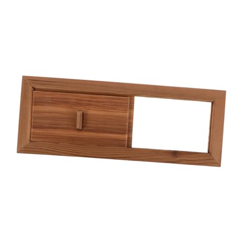 GARIOUANS Zedernholz Sauna Dampfraum Entlüftung Saunaraum Lüftung Saunaraum Lüftungsfenster Fenster Lüftungseinheit Sauna Entlüftung Saunaraum Zubehör Sauna Fenster Kit Beige von GARIOUANS