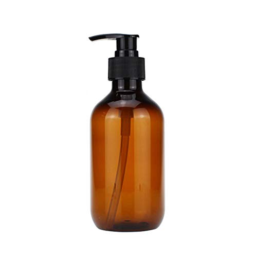 GARLIC PRESS 4 Stück Shampoo Flaschen Seifenspender Lotionspender shampoospender Pumpflasche Nachfüllbare Leere Flaschen Lotion Pumpe Spender 300/500ml (300ml,Braun) von GARLIC PRESS