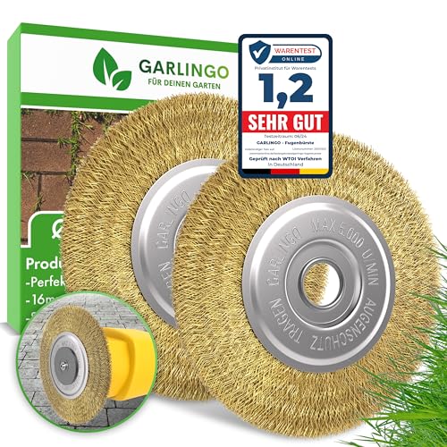Garlingo Fugenbürste 2er Set | Kompatibel mit Gloria Multibrush und anderen Drahtbürsten | 10 mm Breite | Weedbrush Zubehör Ersatzbürste Bürste von GARLINGO