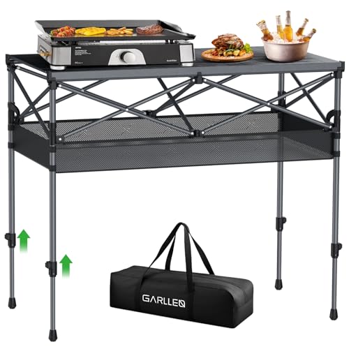 GARLLEN Campingtisch Klappbar mit Aluminium Tischplatte von GARLLEN