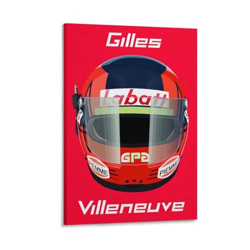 GARMERS Gilles Villeneuve Rennfahrer-Helm, Kunstdruck, Vintage-Leinwand-Poster, Drucke für Zuhause, Büro usw., Wanddeko-Kollektionen, 20 x 30 cm, Rahmenstil GARMERS Gilles Villeneuve Rennfahrer-Helm, Kunstdruck, Vintage-Leinwand-Poster, Drucke für Zuhause, Büro usw., Wanddeko-Kollektionen, 20 x 30 cm, Rahmenstil von GARMERS