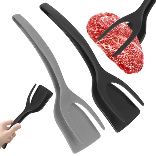 GAROMIA 2 in 1 Eierspatel Pfannenwender 2 Stück Spiegeleier Spatel Antihaft Eierwender Antihaft Spiegelei Spachtel Flip Spatula Tongs Egg für Spiegelei Silikon-Brotzange Kochwerkzeug Küchenutensilien GAROMIA 2 in 1 Eierspatel Pfannenwender 2 Stück Spiegeleier Spatel Antihaft Eierwender Antihaft Spiegelei Spachtel Flip Spatula Tongs Egg für Spiegelei Silikon-Brotzange Kochwerkzeug Küchenutensilien von GAROMIA