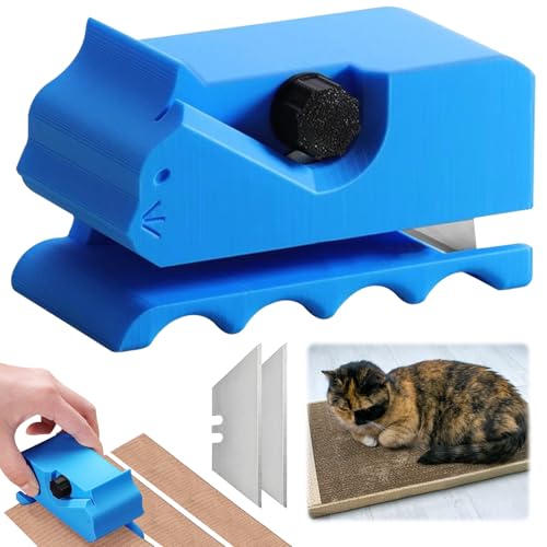 Kartonschneider für Katzenkratzer Kartonschneider Katze 3D Gedruckte Kartonschneider aus Karton DIY Cat Scratcher Cutter Pappstreifen für Handgefertigte Katzenbetten mit 2 Stück Klinge Kartonschneider für Katzenkratzer Kartonschneider Katze 3D Gedruckte Kartonschneider aus Karton DIY Cat Scratcher Cutter Pappstreifen für Handgefertigte Katzenbetten mit 2 Stück Klinge von GAROMIA