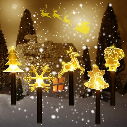 GAROMIA LED Gartenstecker Weihnachten Acryl Weihnachtsbeleuchtung Außenbeleuchtung Weihnachten Weihnachten Winter Advent Außen Deko für Garten Terrasse von GAROMIA