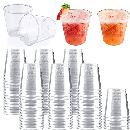 GAROMIA 100 Stück Schnapsgläser Plastik 5cl/50ml Shotgläser Plastik Wiederverwendbarer Plastikbecher Becher Plastik Stamperl Plastikbecher Shot Becher für Partys Weihnachten von GAROMIA