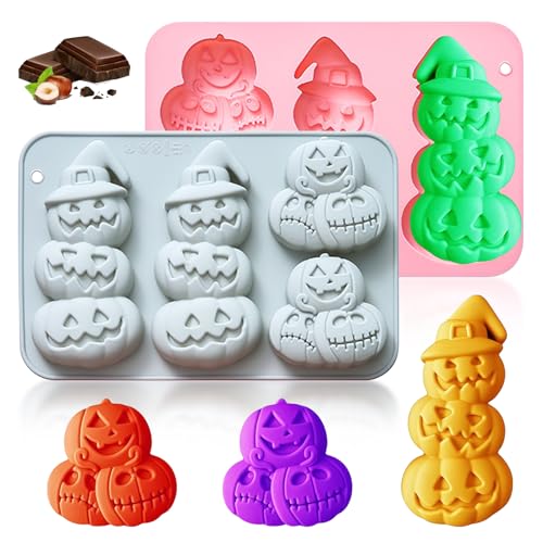 Halloween Silikonform 8 Kürbis Silikonform Halloween DIY Backform Multifunktionale Form Silikon Schokoladenformen Keks Bonbon Dessert Fondant Mousse Bonbon Formen von GAROMIA
