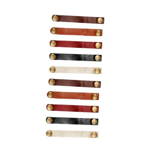 GAROZATION 10 Stück Teiliges Leder Kabel Clips Retro Kabel Organizer für Ohrhörer Ladegeräte Mehr Praktisch und Tragbar von GAROZATION