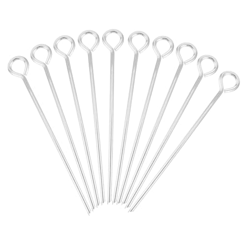 GAROZATION 10 Stück Teiliges Zeltheringe aus Verstärktem Verzinktem Stahl Robuste Runde Camping Bodenanker für Zelte Planen Abspannleinen Wetterbeständig und Langlebig für Outdoor Garten und GAROZATION 10 Stück Teiliges Zeltheringe aus Verstärktem Verzinktem Stahl Robuste Runde Camping Bodenanker für Zelte Planen Abspannleinen Wetterbeständig und Langlebig für Outdoor Garten und von GAROZATION