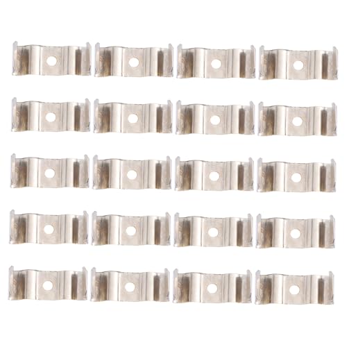 GAROZATION 100 Stück LED Röhren Halter Clips aus Manganstahl Langlebig und Sicher Einfach zu Montieren Fluorescent Light Tube Support für Lampenfassung für LED Lichtleiste Befestigung von GAROZATION