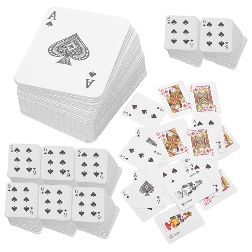 GAROZATION 10sätze Mini Pokerkarten Kompakte Spielkarten Für Reisen Miniatur Kartenspiele Für Junge Mädchen Und Erwachsene Für Partys Und Unterwegs Robustes Material Leicht Zu Verstauen von GAROZATION