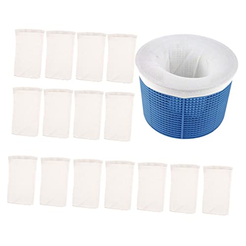 GAROZATION 16 Stück Teiliges Schwimmbecken Filterkorb Set mit Korb und Filtersocken Langlebiges Poolzubehör zur Effektiven Schmutz Haarfilterung Passend für Schwimmbäder und Spas von GAROZATION