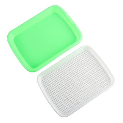 GAROZATION 1satz Multifunktionales Sprout Tray Set Bodenfreies Lebensmittelechtes Pp Für Gesundes Weizengras Sprouter Tray Und Wassertray Für Kresse Und Grün GAROZATION 1satz Multifunktionales Sprout Tray Set Bodenfreies Lebensmittelechtes Pp Für Gesundes Weizengras Sprouter Tray Und Wassertray Für Kresse Und Grün von GAROZATION