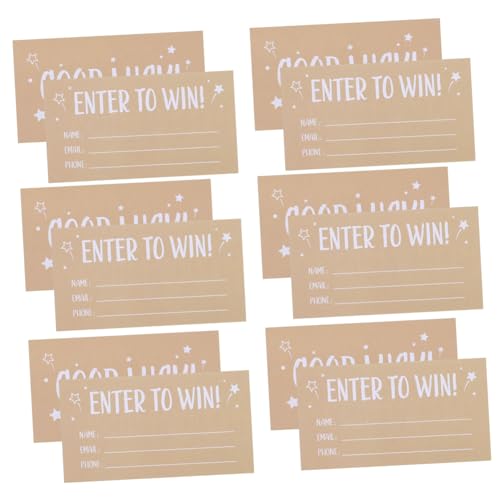 GAROZATION 200 Stück Blanko Raffle Tickets mit Name Mail Telefonnummer Feldern Robuste Teilnahmeformulare für Wettbewerbe Verlosungen Karneval Passende Lose für Auktionen und Gewinnspiele von GAROZATION