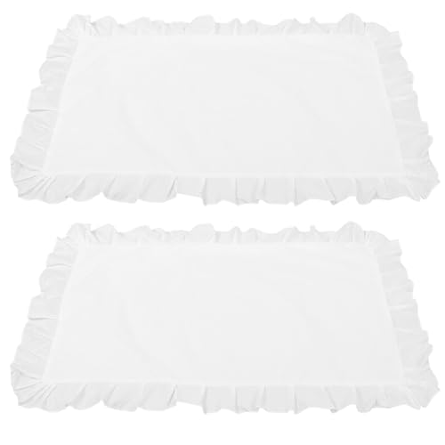 GAROZATION 1paar Weißer Rüschendesign Kissenbezug Aus Baumwolle Für Bettwäsche Dekorative Kissenbezüge Für Schlafzimmer Pflegeleichte Und Hautfreundliche Kissenhülle GAROZATION 1paar Weißer Rüschendesign Kissenbezug Aus Baumwolle Für Bettwäsche Dekorative Kissenbezüge Für Schlafzimmer Pflegeleichte Und Hautfreundliche Kissenhülle von GAROZATION