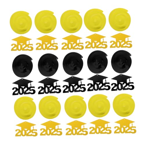 GAROZATION 30 Stück Teiliges Abschluss Hängende Spiralen aus Papier und Einfache Installation Robuste Graduation Cap Dekoration für Klassenzimmer Party und Feier zur Abschlussfeier von GAROZATION