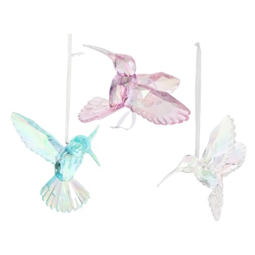 GAROZATION 3stücke Hängende -hummervögel Transparent-Iridescent Weihnachtsornamente Für Fenster Hochzeiten Und Schillernde Deko Für Festliche GAROZATION 3stücke Hängende -hummervögel Transparent-Iridescent Weihnachtsornamente Für Fenster Hochzeiten Und Schillernde Deko Für Festliche von GAROZATION