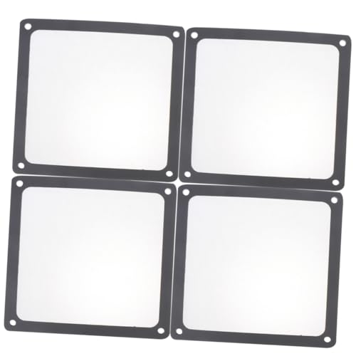 GAROZATION Netzgitter Für Computerlüfter 4-teilig PVC-computergehäuse-Abdeckung Für Belüftung Und Geräuschreduzierung Schwarz 12 X 12 cm von GAROZATION
