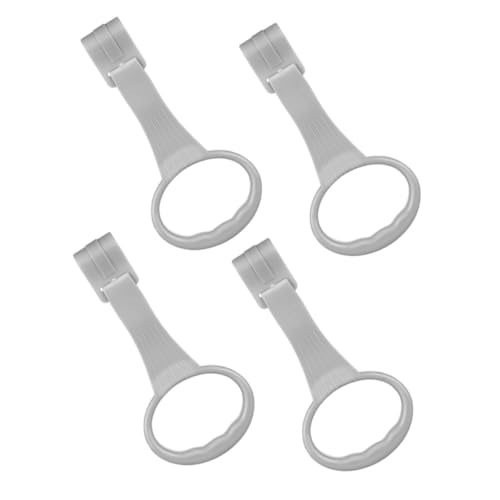 GAROZATION 4 Stück Teiliges Pull Up Ringe Robustem mit Abgerundeten Kanten Sicherer Greifhilfe für Laufgitter und Kinderbett Einfacher Clip zur Befestigung Fördert Stand und Greiftraining von GAROZATION