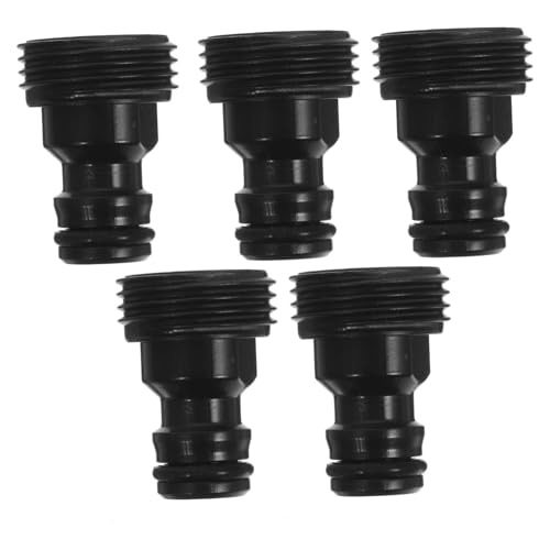 GAROZATION 5 Stück Teiliges Wasserhahn schlauchadapter Schnelles Anschlussstück für Waschmaschinen zulaufschlauch Robust Spritzwassergeschützt Kompatibel mit Außenwasserhahn und von GAROZATION