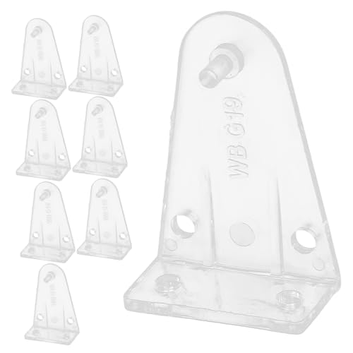 GAROZATION 8 Stück Teiliges Klare Acryl-halterungen für Jalousien Bodenschiene Transparente Halteklammern mit Schrauben Stabile Befestigung für Fenster Türrollos von GAROZATION