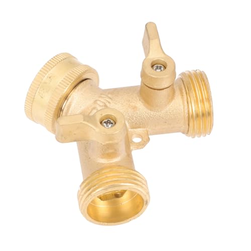 GAROZATION Garten Schlauchadapter Y Verteiler aus Langlebigem Messing Kompatibel mit Allen Standard Gartenschläuchen Praktischer Wasserschlauch Anschluss für Einfache Verbindung und Sicheren GAROZATION Garten Schlauchadapter Y Verteiler aus Langlebigem Messing Kompatibel mit Allen Standard Gartenschläuchen Praktischer Wasserschlauch Anschluss für Einfache Verbindung und Sicheren von GAROZATION