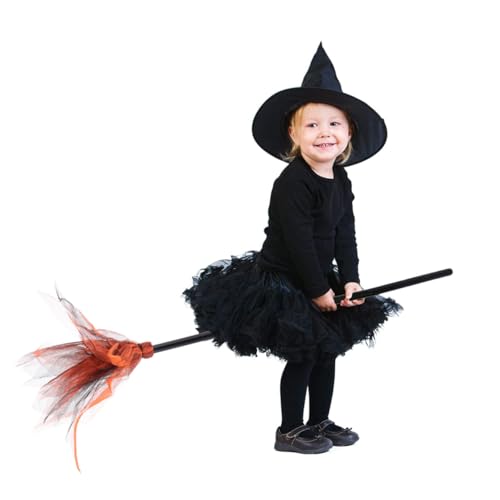 GAROZATION Halloween Hexenbesen Cosplay Requisiten Verlängerbar Robust Dekoration für Party Veranstaltung Haunted House Geschenkidee von GAROZATION