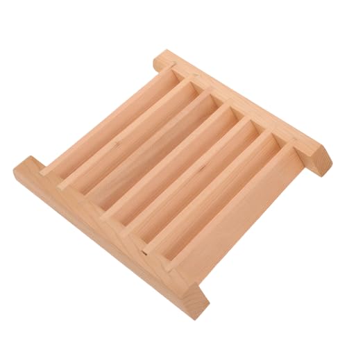 GAROZATION Sauna Fensterladen aus Natürlichem Material Langlebiges Belüftungsgitter mit Lamellen Einfache Installation Atmungsaktiv für Sauna Dampfräume Robustes Saunajalousiengitter Zubehör von GAROZATION