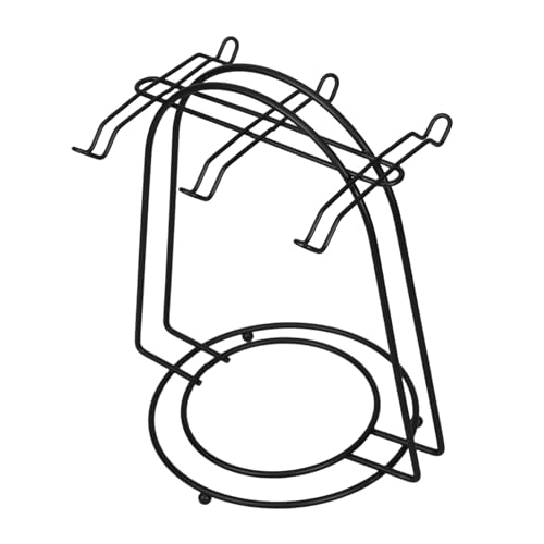 GAROZATION Schwarzer Metallbecherhalter mit Haken und Tellerablage Stabiler Runder Sockel Platzsparendes Design für Kaffeetassen und Untersetzer Robuster Kaffeetassenständer für GAROZATION Schwarzer Metallbecherhalter mit Haken und Tellerablage Stabiler Runder Sockel Platzsparendes Design für Kaffeetassen und Untersetzer Robuster Kaffeetassenständer für von GAROZATION