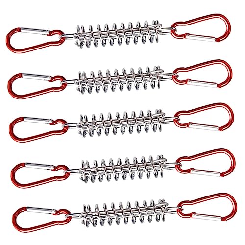 GAROZATION Stahl Zeltseilspanner mit Federhaken Winddichte Schnalle Rostfrei Langlebig Geeignet für Outdoor Camping Zelte Teiliges mit Haken für Festen Halt von GAROZATION