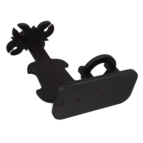 GAROZATION Vintage Holz Weinregal Violin Design mit Umhängendem Glashalter Platzsparend und Stabil Eleganter Flaschenhalter für Tischplatte und Bar Stilvolle Aufbewahrung für Weinflaschen und von GAROZATION