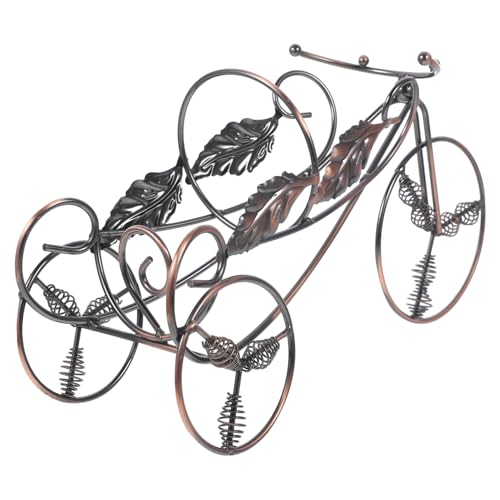 GAROZATION Vintage Metall Weinhalter Stabiler Tisch-weinständer Im Trailer-Design Für Dekorative Flaschenpräsentation Für Esszimmer Küche Oder Bar von GAROZATION