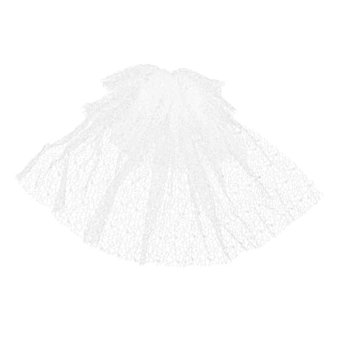 GAROZATION Weißer Kurz Geschichteter Brautschleier aus Leichtem Tüll Mehrlagiges Design für Stilvolle Hochzeiten Handgefertigtes Vintage-haar-accessoire für Bräute und Brautjungfern von GAROZATION