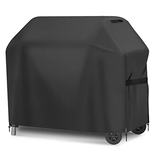 GARPROVM Grillabdeckung wetterfest, Gasgrill Abdeckung 147 x 61 x 122cm, Grill Abdeckhaube Wasserdicht 600D Oxford Gewebe Staubdicht Winddicht Grillhaube Grill Abdeckplane, Schwarz von GARPROVM