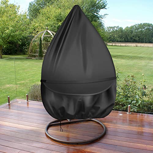 GARPROVM Hängesessel Abdeckung wasserdicht 190x115cm, Schwebesessel Abdeckung Hängesessel Schutzhülle wetterfest, Oxford Gewebe Reißfest Sonnenschutz Staubdicht Schwingsessel Abdeckung, Schwarz GARPROVM Hängesessel Abdeckung wasserdicht 190x115cm, Schwebesessel Abdeckung Hängesessel Schutzhülle wetterfest, Oxford Gewebe Reißfest Sonnenschutz Staubdicht Schwingsessel Abdeckung, Schwarz von GARPROVM