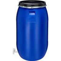 Garronda 220 Liter Regentonne mit Deckel mit Hahn Weithalsfass aus HDPE Regenfass für Garten Fass Regenwassertonne Futtertonne Wasserbehälter von GARRONDA