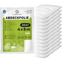 Garronda Abdeckfolie 4x5 m 12er Pack transparent HDPE Malerfolie für Renovierung, Staubschutzfolie Umzug, Abdeckplane Baufolie für Möbel- & Garronda Abdeckfolie 4x5 m 12er Pack transparent HDPE Malerfolie für Renovierung, Staubschutzfolie Umzug, Abdeckplane Baufolie für Möbel- & von GARRONDA