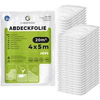 Garronda Abdeckfolie 4x5 m 48er Pack transparent HDPE Malerfolie für Renovierung, Staubschutzfolie Umzug, Abdeckplane Baufolie für Möbel- & Garronda Abdeckfolie 4x5 m 48er Pack transparent HDPE Malerfolie für Renovierung, Staubschutzfolie Umzug, Abdeckplane Baufolie für Möbel- & von GARRONDA