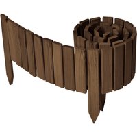 Garronda Beeteinfassung Holz Rollzaun Holzzaun 20 cm x 200 cm imprägniert Flexibler Rollborder Rasenkante Palisade Gartenzaun Umzäunung für Garten von GARRONDA