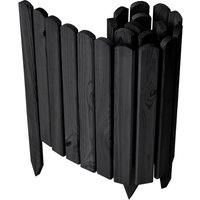Garronda Beeteinfassung Holz Rollzaun Holzzaun 40 cm x 100 cm imprägniert Flexibler Rollborder Rasenkante Palisade Gartenzaun Umzäunung für Garten von GARRONDA