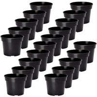 Garronda Blumentopf Kunststoff Pflanztopf rund Kräutertopf Anzuchttöpfe Blumentopf Schwarz für Innen und Aussen 13cm GD-0025 (20 Stück Schwarz, ⌀ 13 Garronda Blumentopf Kunststoff Pflanztopf rund Kräutertopf Anzuchttöpfe Blumentopf Schwarz für Innen und Aussen 13cm GD-0025 (20 Stück Schwarz, ⌀ 13 von GARRONDA