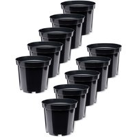 Garronda Blumentopf Kunststoff Pflanztopf rund Kräutertopf Anzuchttöpfe Blumentopf Schwarz für Innen und Aussen 31cm GD-0025 (10 Stück Schwarz, ⌀ Garronda Blumentopf Kunststoff Pflanztopf rund Kräutertopf Anzuchttöpfe Blumentopf Schwarz für Innen und Aussen 31cm GD-0025 (10 Stück Schwarz, ⌀ von GARRONDA