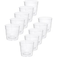 Garronda Blumentopf Orchideentopf Transparent runder Übertöpfe für Zimmerpflanzen Pflanzentopf Pflanztöpfe Kunststoff in verschiedenen Größen GD-0024 von GARRONDA