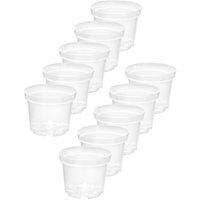 Garronda Blumentopf Orchideentopf Transparent runder Übertöpfe für Zimmerpflanzen Pflanzentopf Pflanztöpfe Kunststoff in verschiedenen Größen GD-0024 von GARRONDA