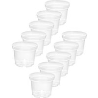 Garronda Blumentopf Orchideentopf Transparent runder Übertöpfe für Zimmerpflanzen Pflanzentopf Pflanztöpfe Kunststoff in verschiedenen Größen GD-0024 von GARRONDA